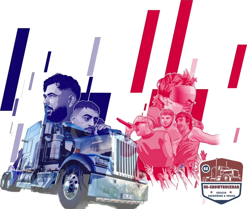 Grafik zum Red Bull Soundclash 2024 mit dem US-Showtruck