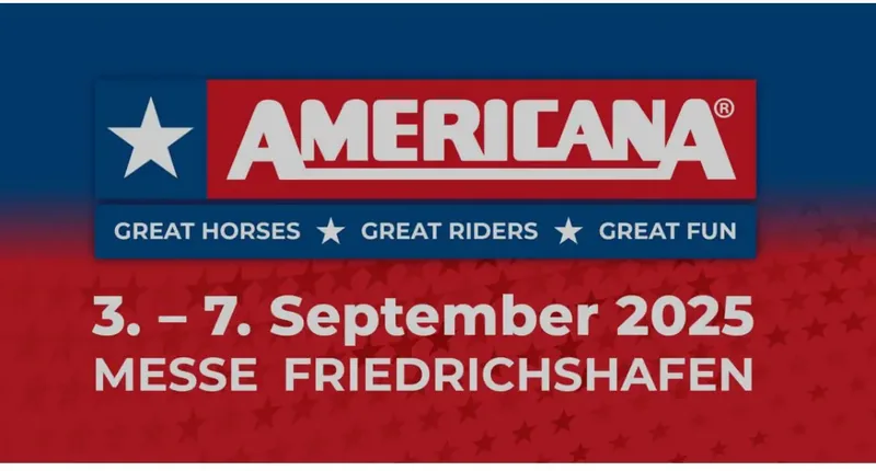 Veranstaltungsplakat der Americana, 3. bis 7. September 2025, Messe Friedrichshafen